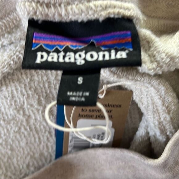 Patagonia Men's Mahnya Fleece Shorts Elastic Waistband Pumice Cream Size Small - Picture 7 of 7